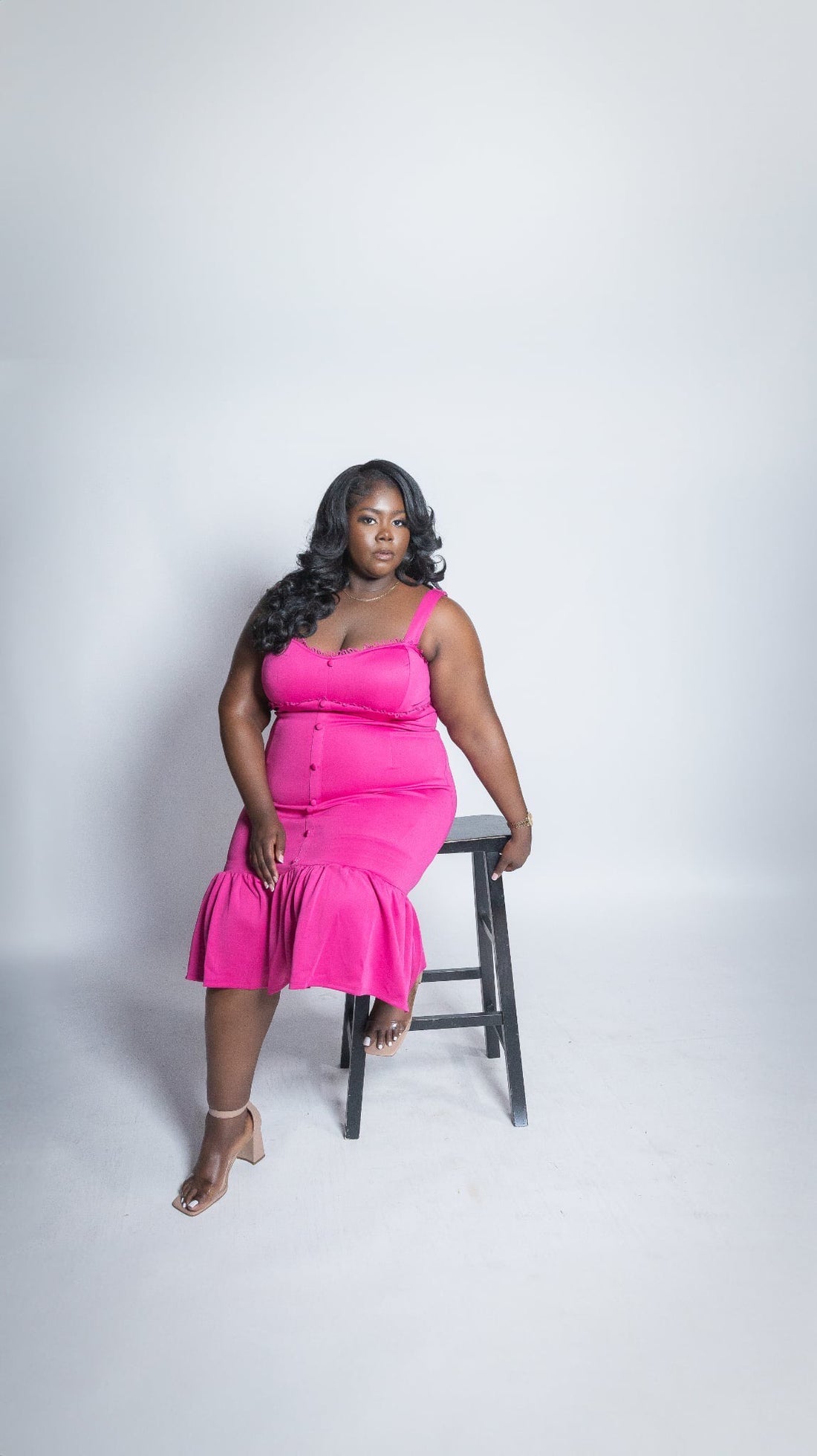 Splash of Pink Plus Dress