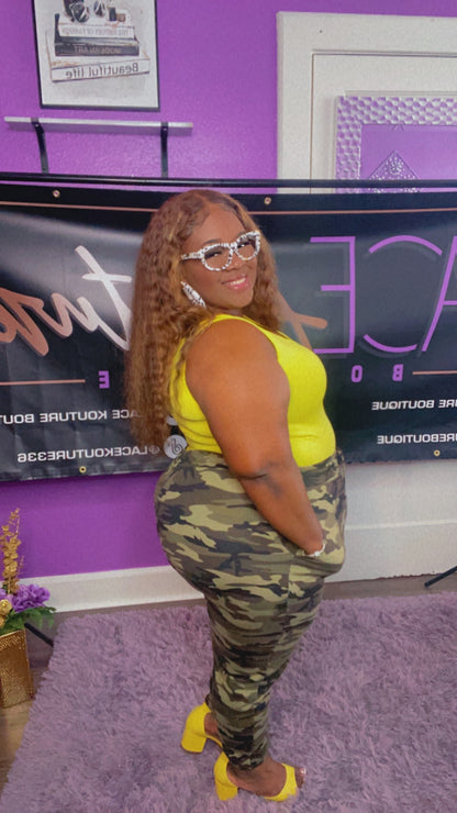 Plus Size Cameo Fitted Pants