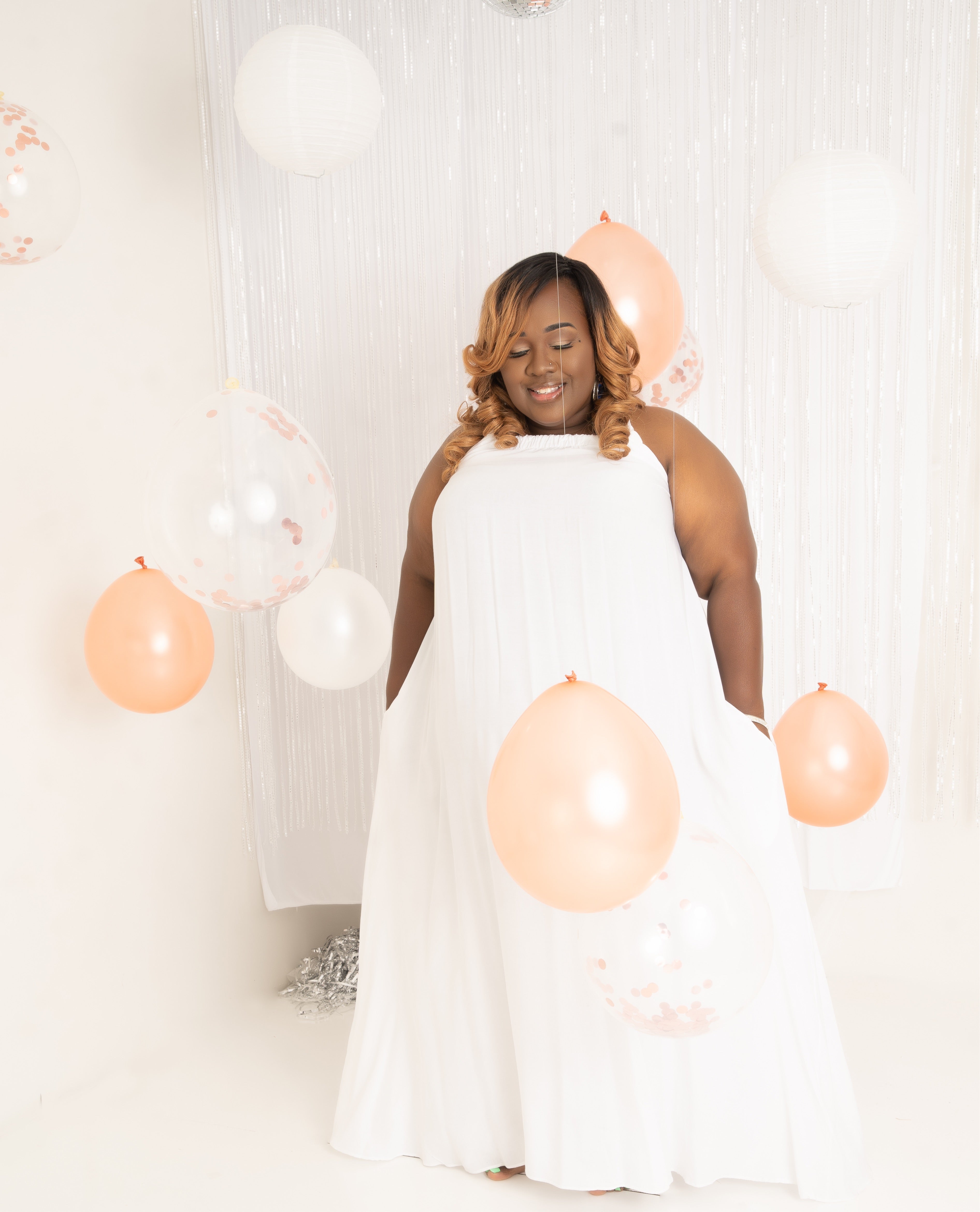 Plus Size All White Dress
